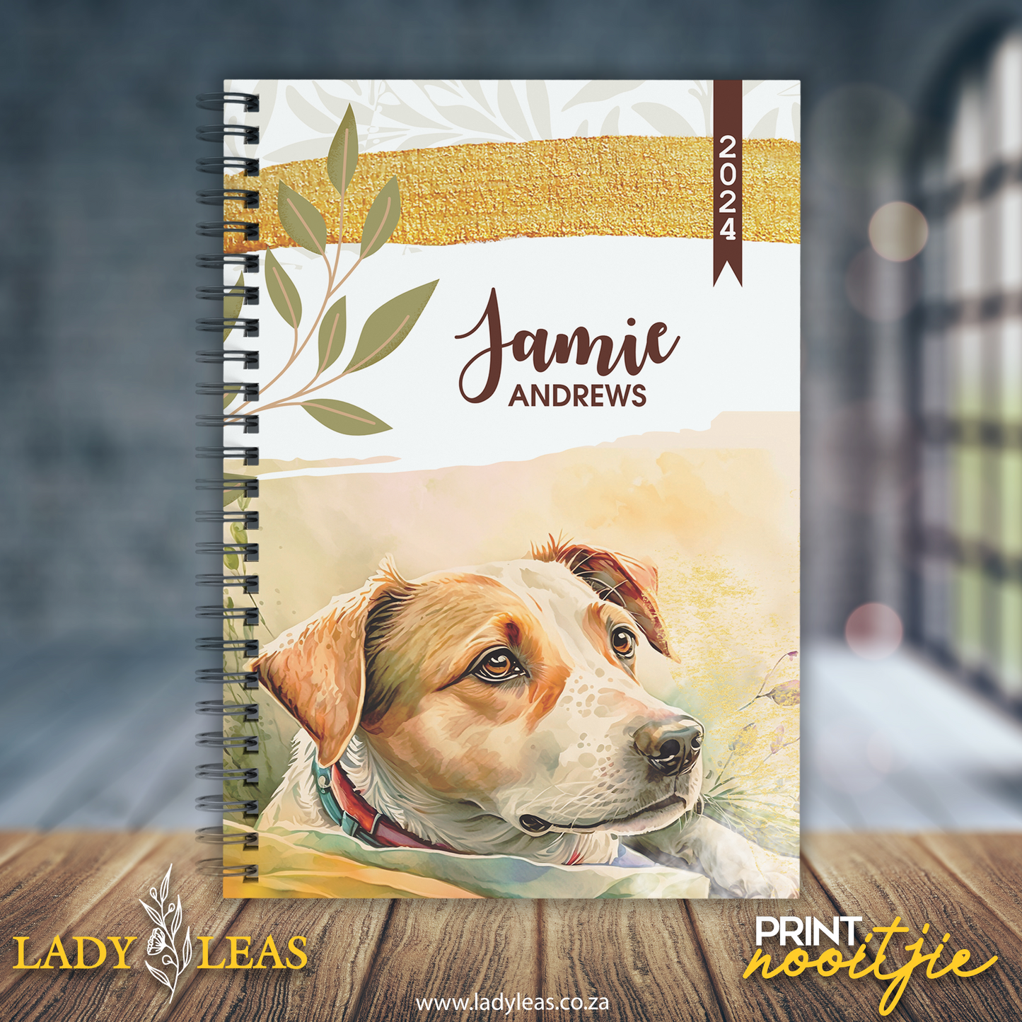 WATERCOLOR JACK RUSSEL DIARY 2024