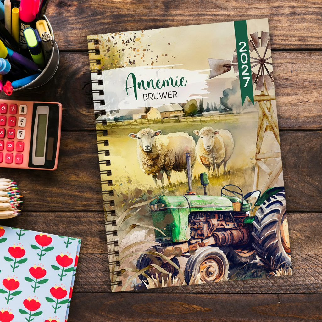 TRACTOR SHEEP FARMING TEACHER PLANNER 2027