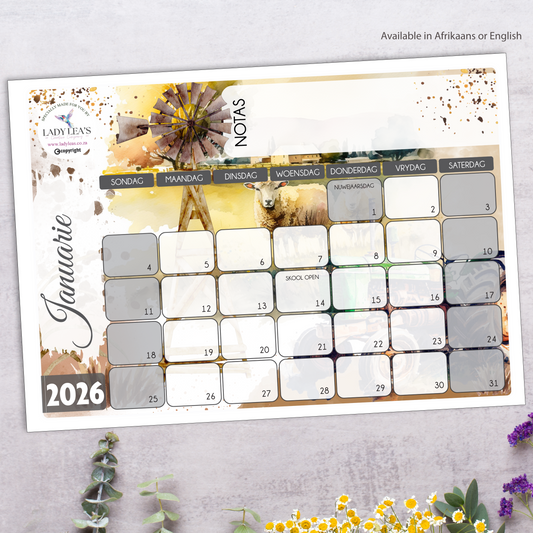 TRACTOR SHEEP FARMING DESKPAD 2026