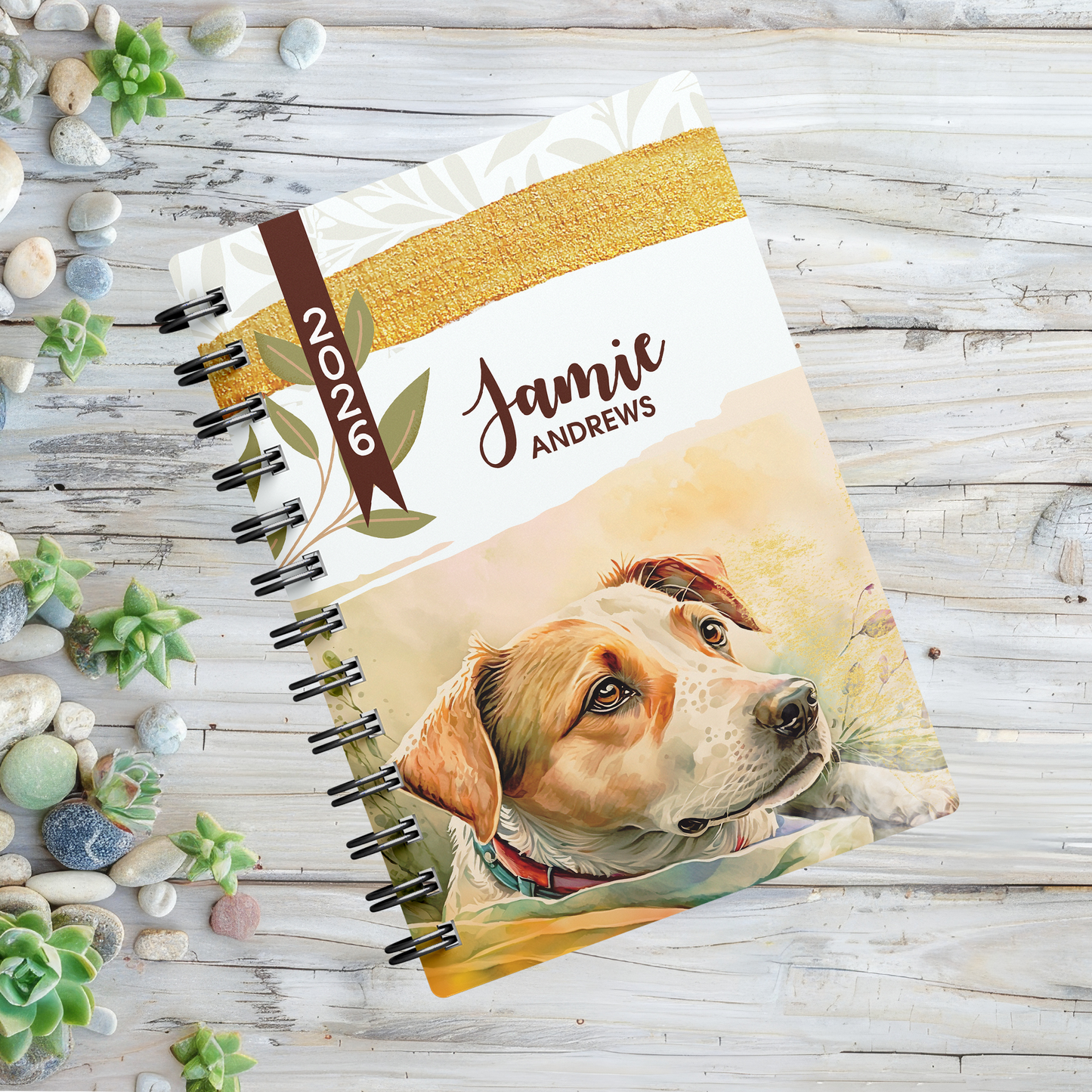 WATERCOLOR JACK RUSSEL 1 DAY DIARY 2026