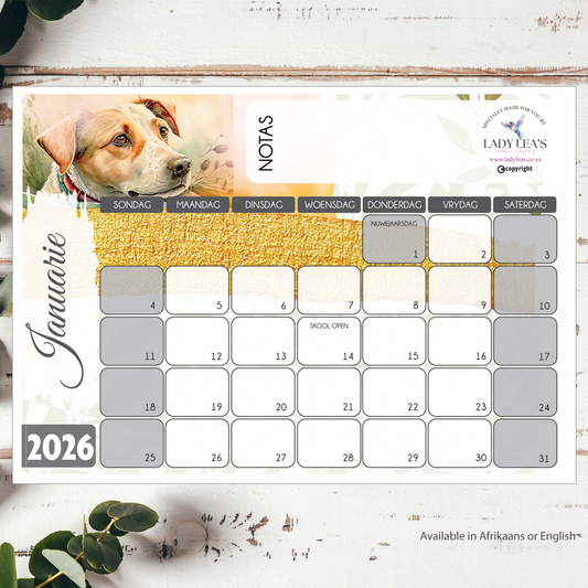 WATERCOLOR JACKRUSSEL DESKPAD 2026