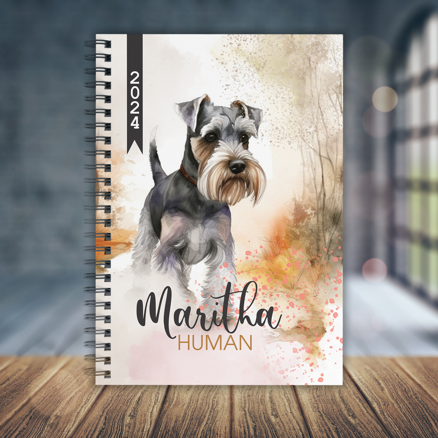 WATERCOLOR SCHNAUSER TEACHER PLANNER