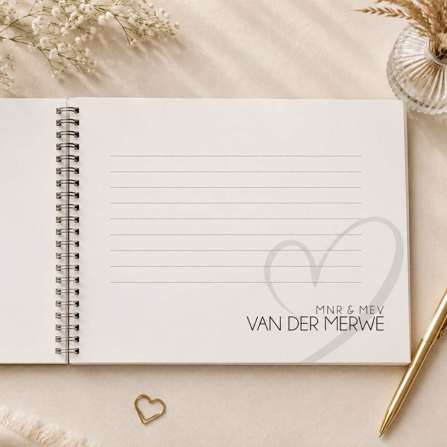 BLACK HEART WEDDING GUESTBOOK