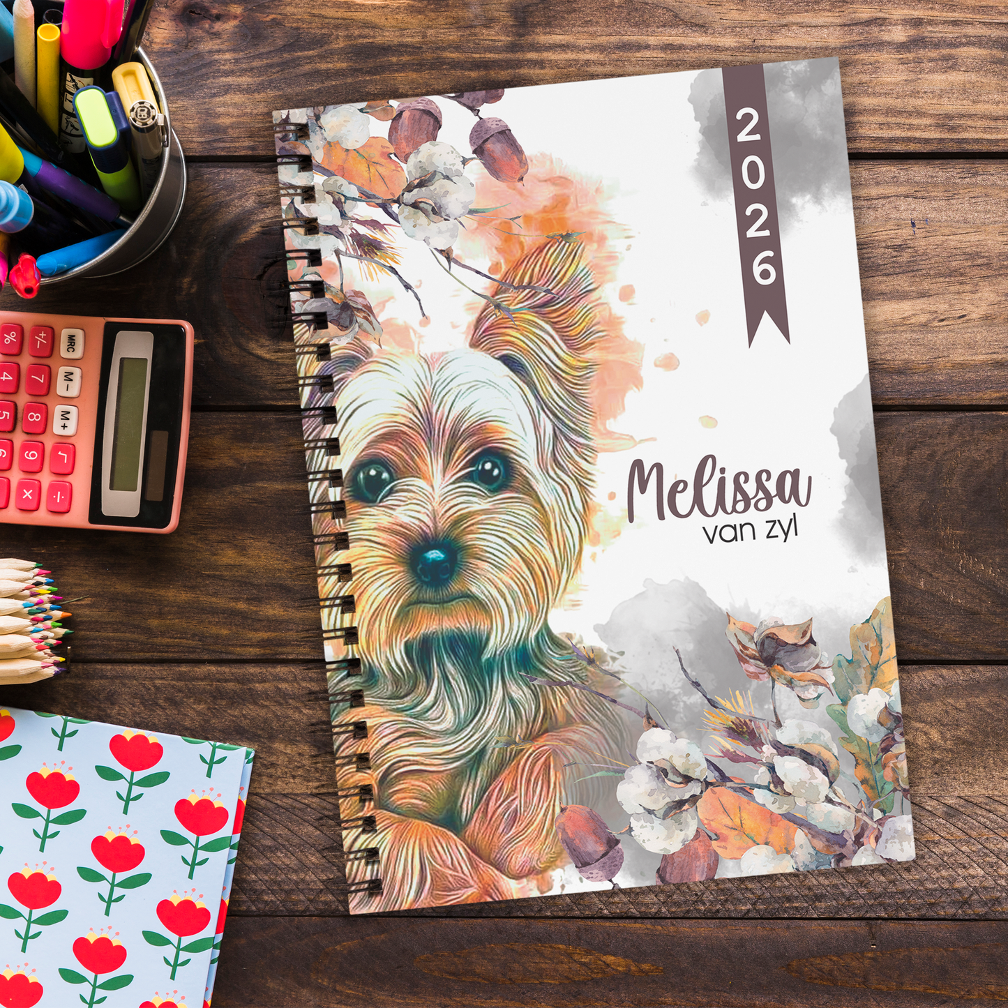 YORKIE GOLDEN TEACHER PLANNER 2026
