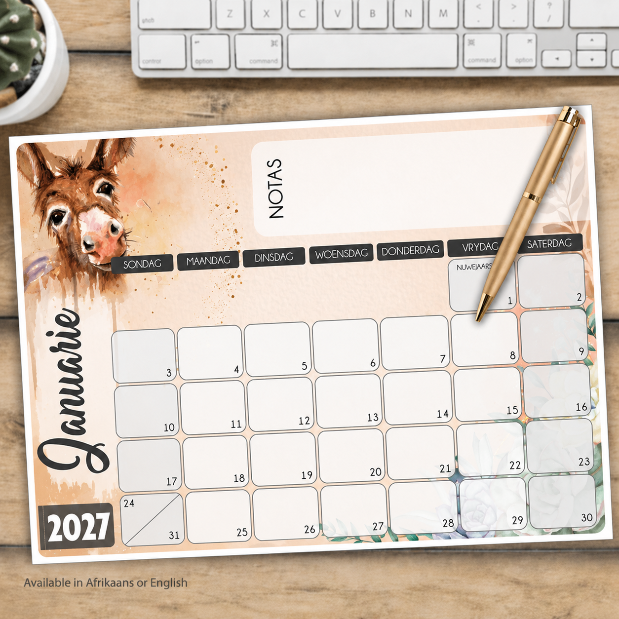 DONKIE BROWN OLD DESKPAD 2027