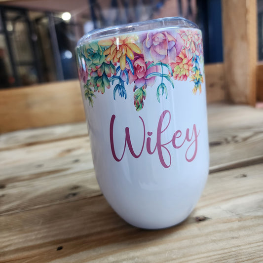 Bright Succulent Gin/Wine Tumbler