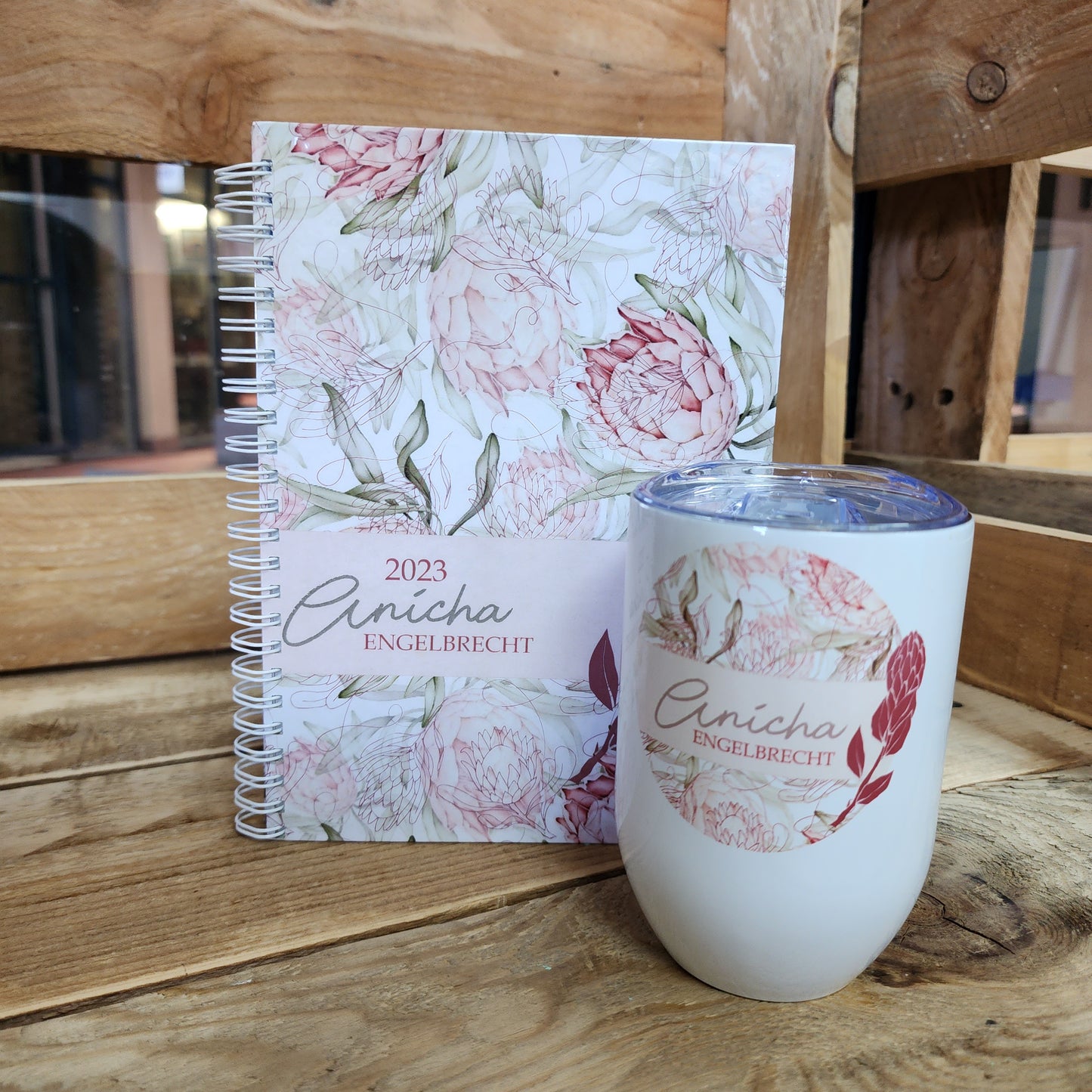 Pastel Protea Gin/Wine Tumbler