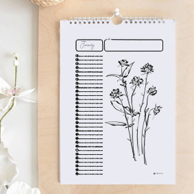 BOTAINICAL COLOURING BIRTHDAY CALENDAR