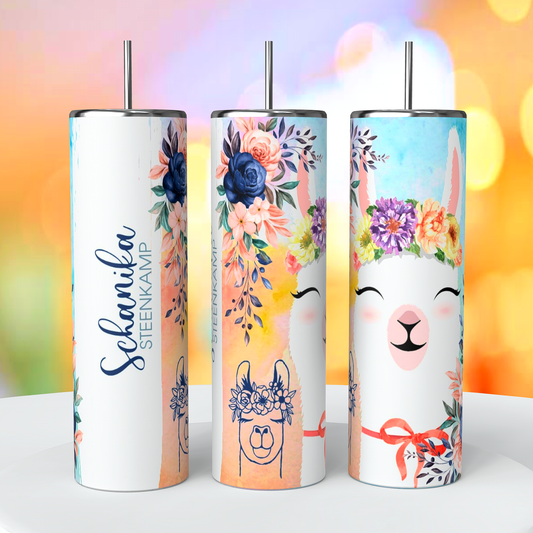 Cute Lama Skinny Tumbler