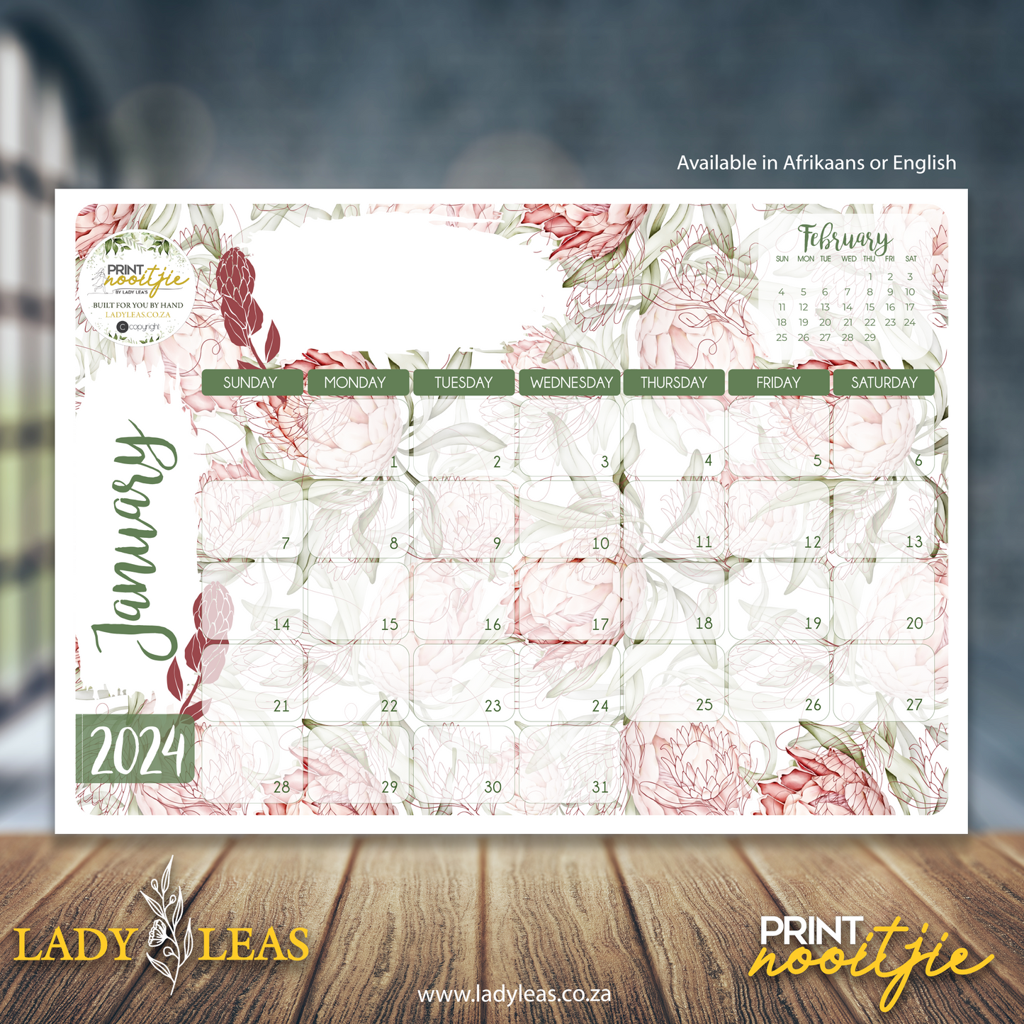 PASTEL PROTEA DESKPAD