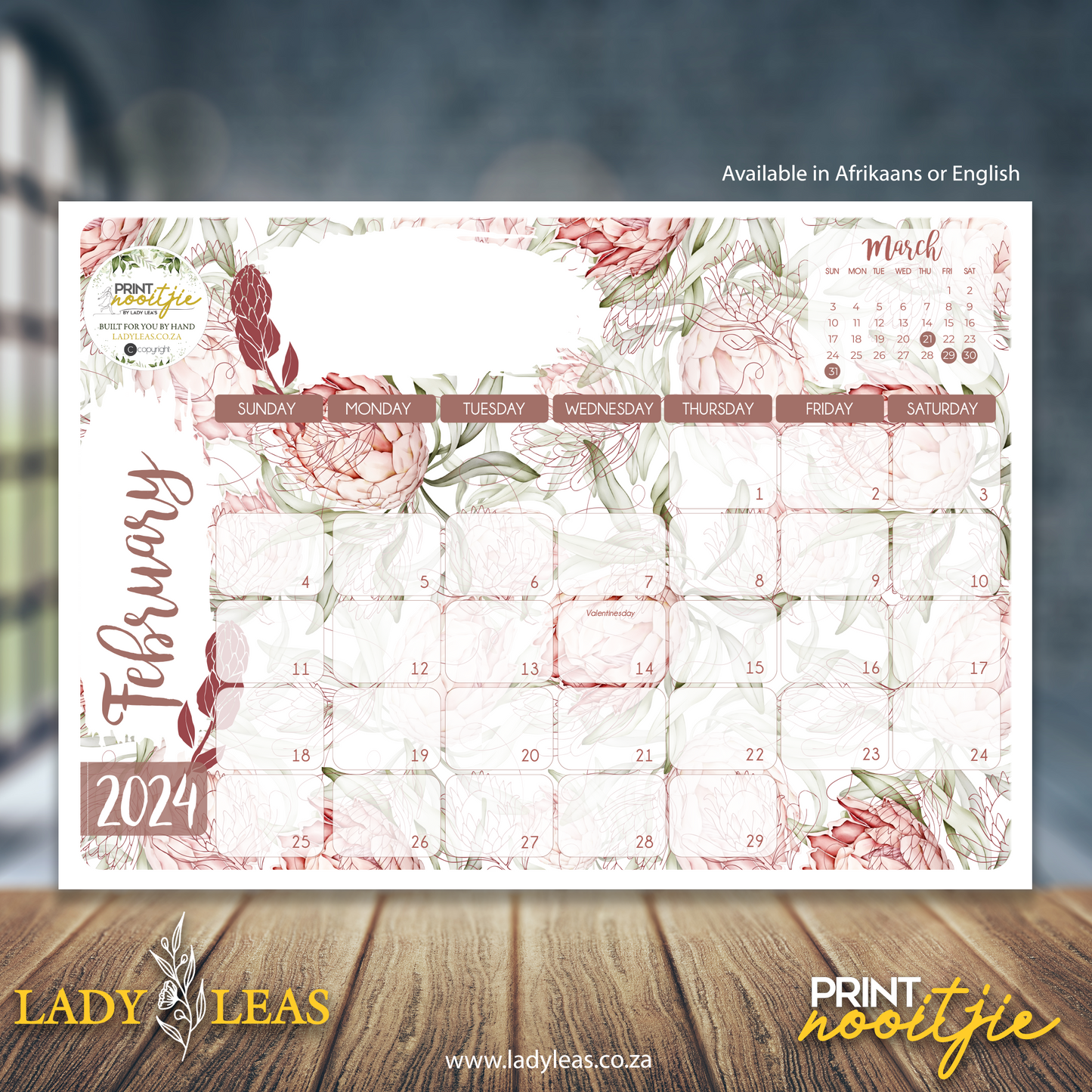 PASTEL PROTEA DESKPAD