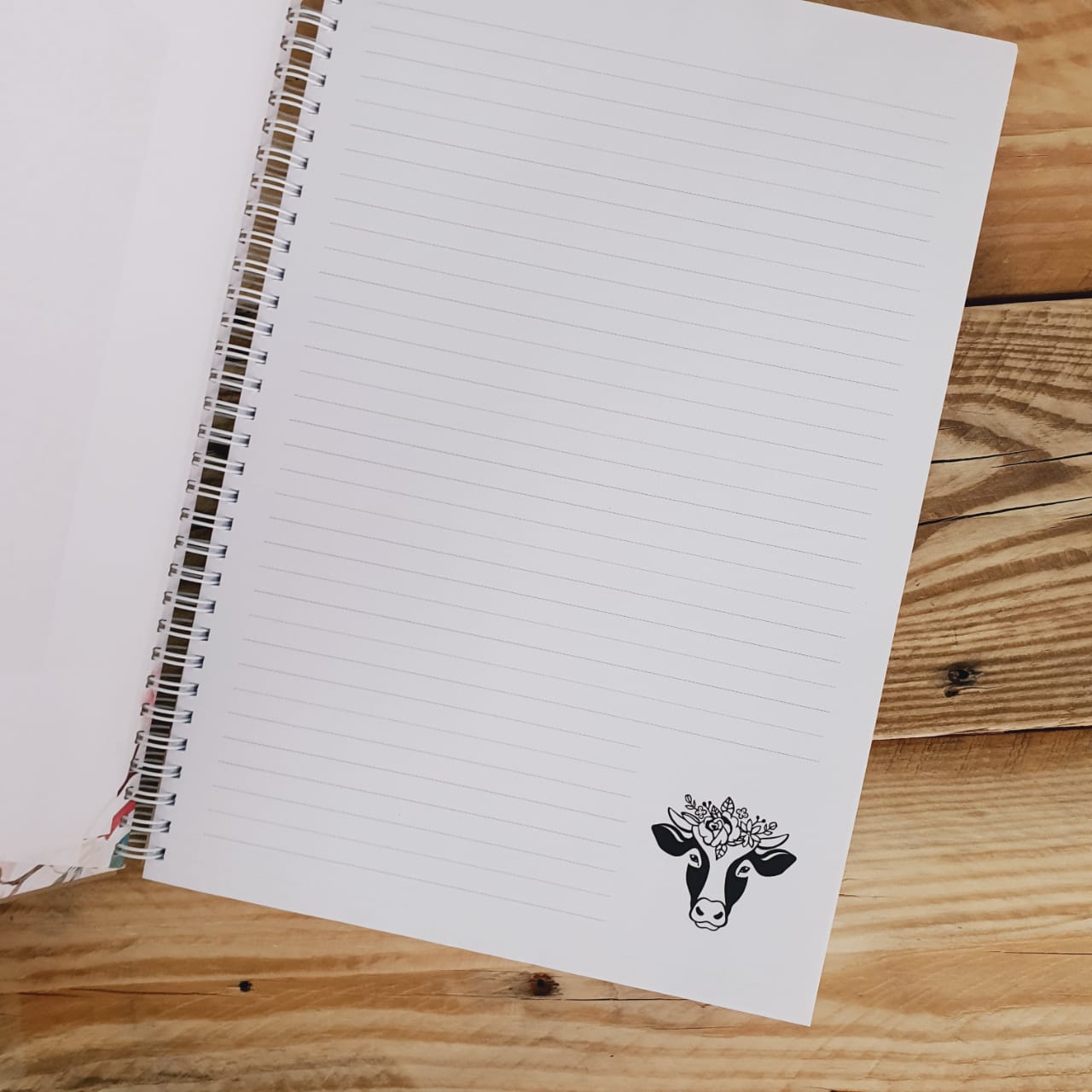 FLORAL COW NOTEBOOK