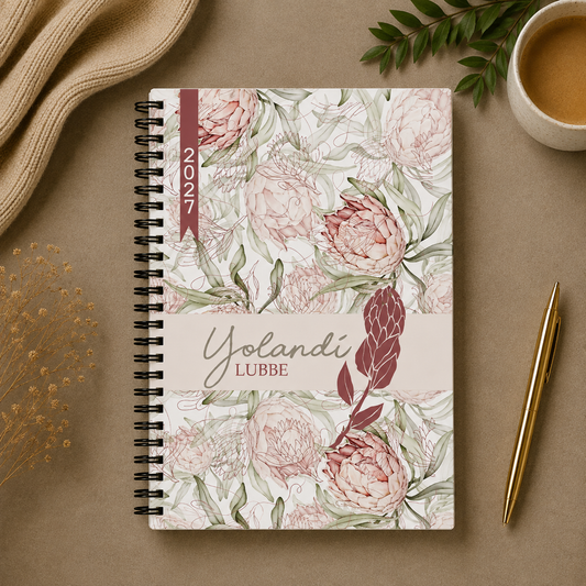 PASTEL PROTEA  1 DAY DIARY 2027