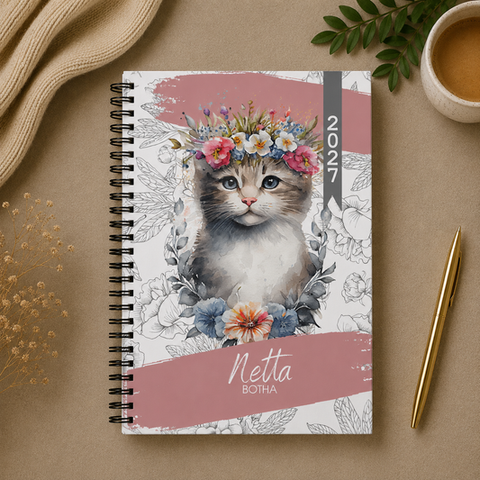 FLORAL KITTEN 1 DAY DIARY 2027