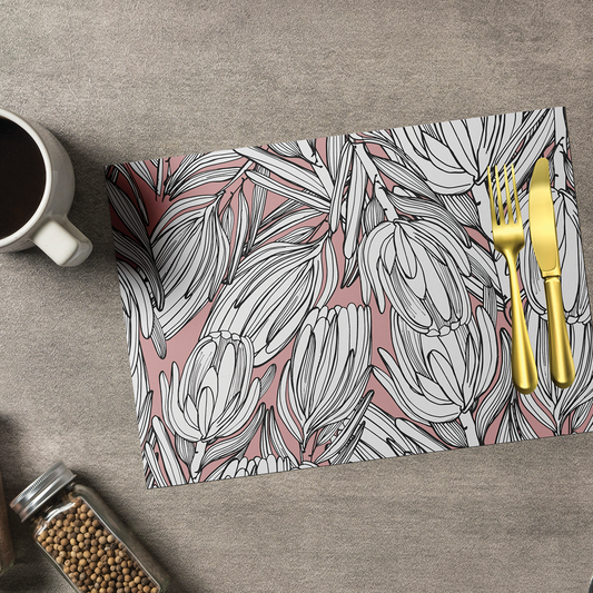 PROTEA PINK OUTLINE PLACEMAT