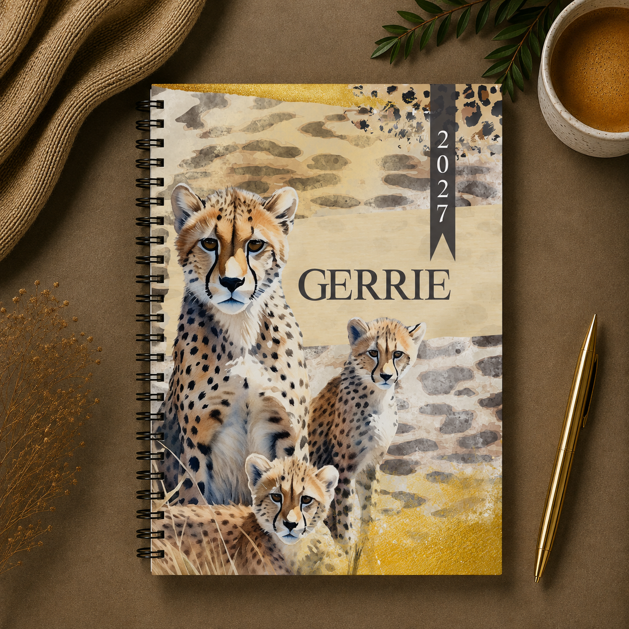 CHEETAH GOLDEN 1 DAY DIARY 2027
