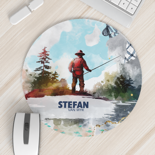 FISHING WATERCOLOR MOUSEPAD