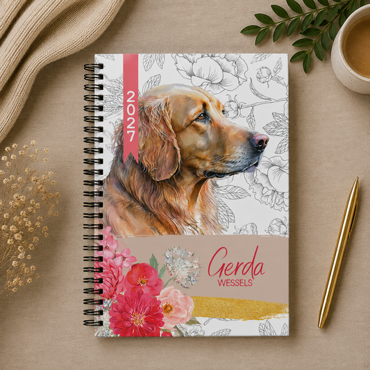 FLORAL LABRADOR 1 DAY DIARY 2027
