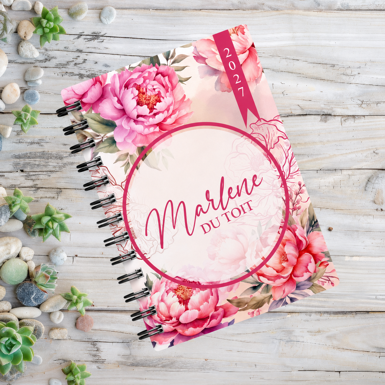 WATERCOLOR PEONIES 1 DAY DIARY 2027