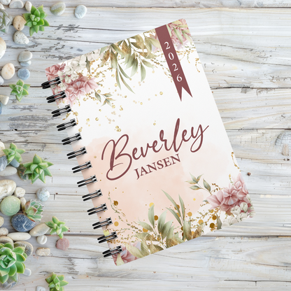 FINE FLORAL BLUSH 1 DAY DIARY 2026
