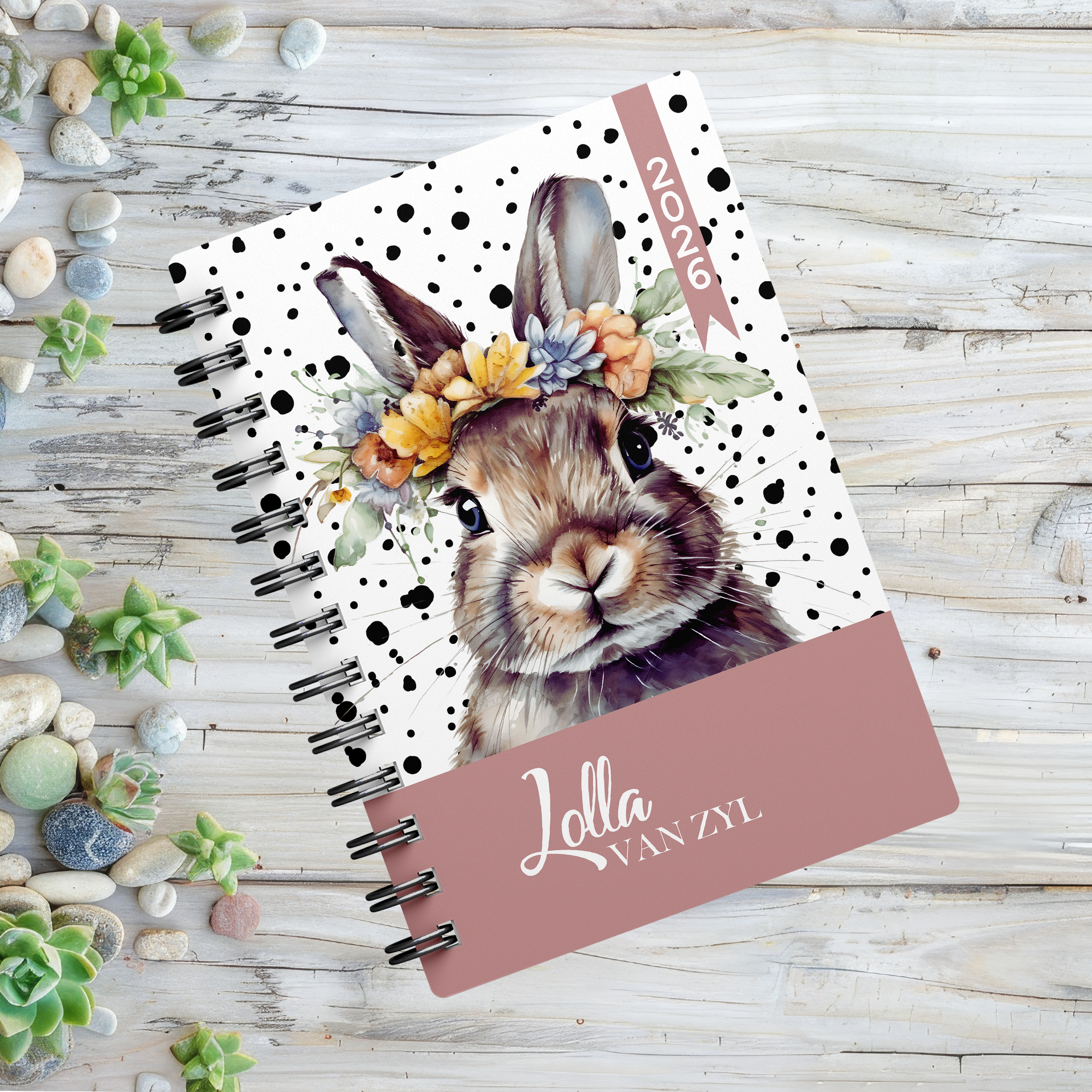 DOTTED BUNNY 1 DAY DIARY 2026