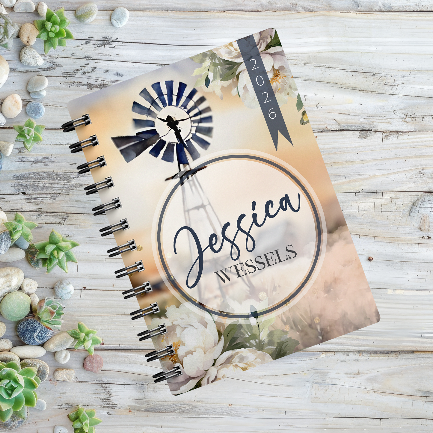 FLORAL WINDPOMP  1 DAY DIARY 2026