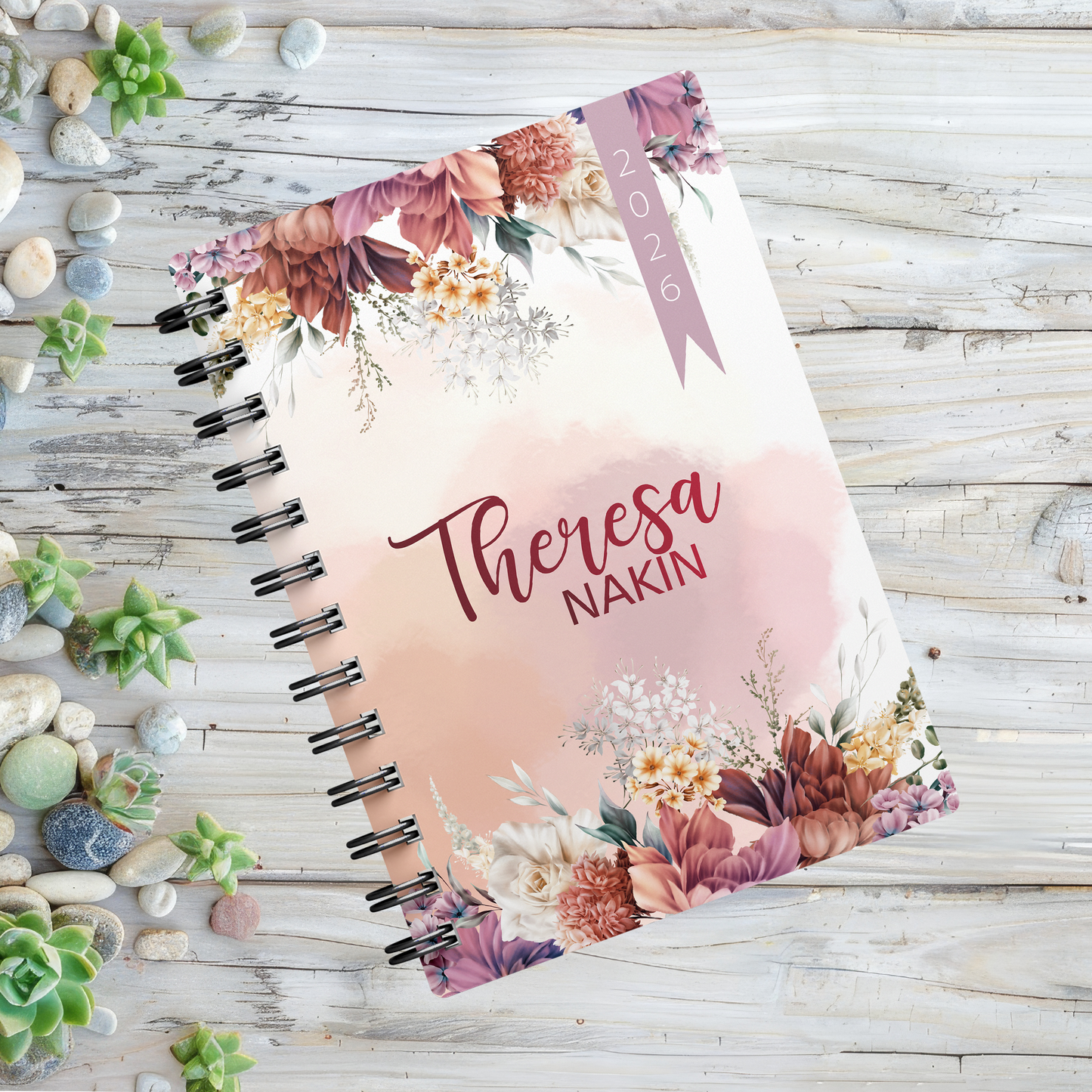 FINE FLORAL LILAC 1 DAY DIARY 2026
