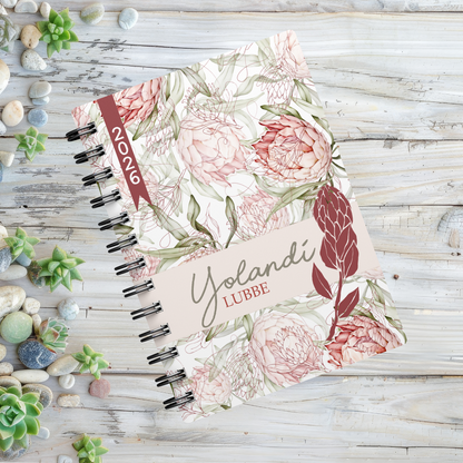 PASTEL PROTEA  1 DAY DIARY 2026