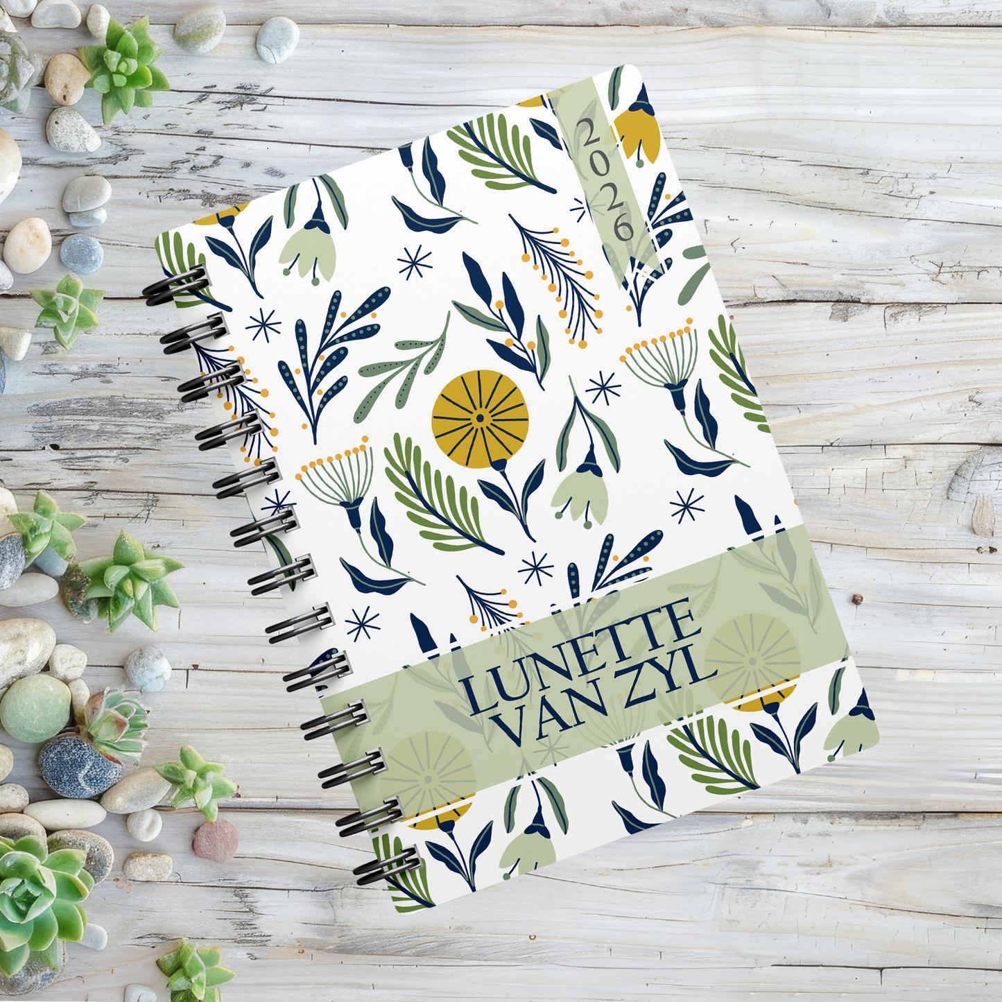 HAND DRAWN FLOWERS 1 DAY DIARY 2026