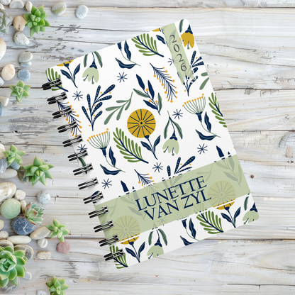 HAND DRAWN FLOWERS 1 DAY DIARY 2026