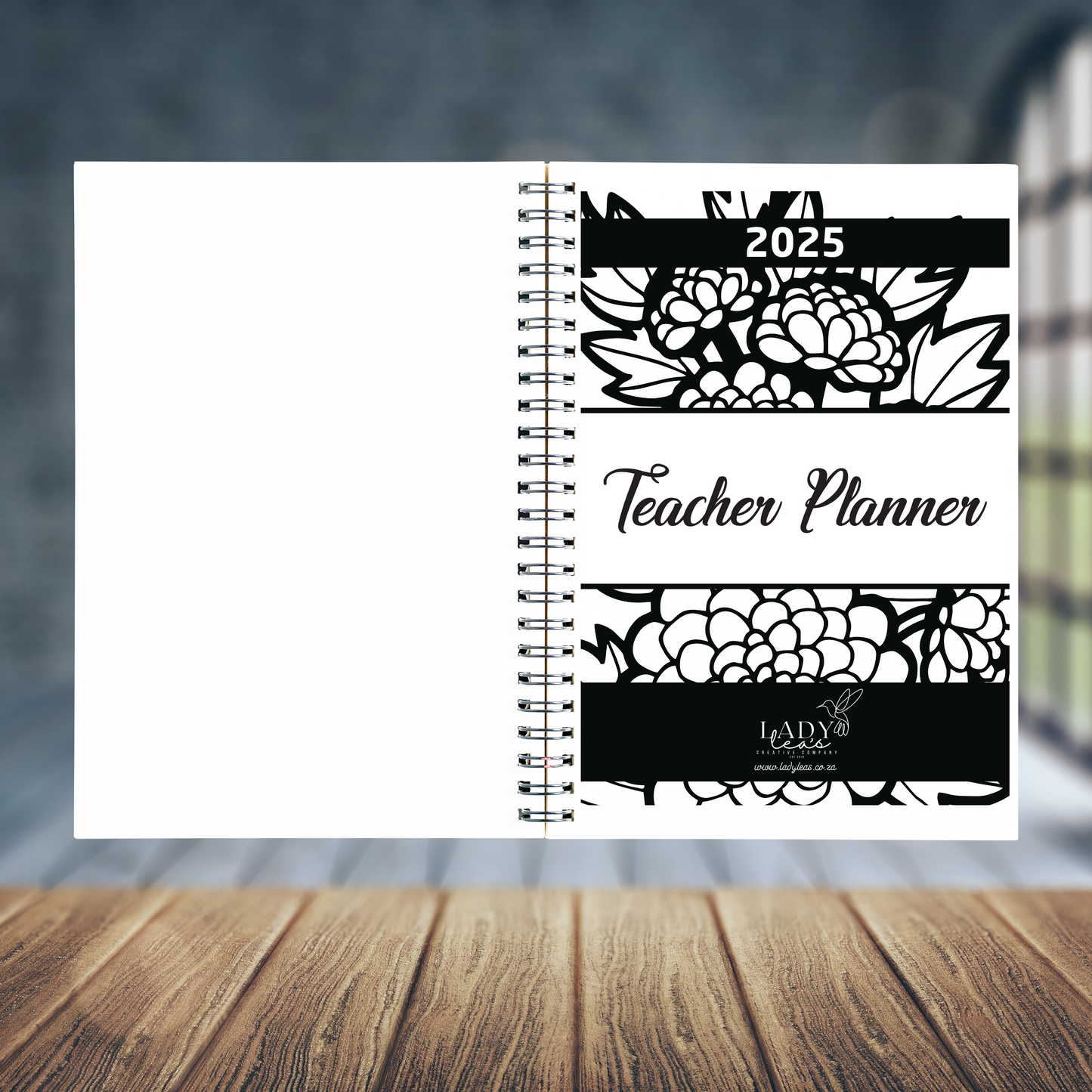 WHITE BLOSSOMS TEACHER PLANNER 2025