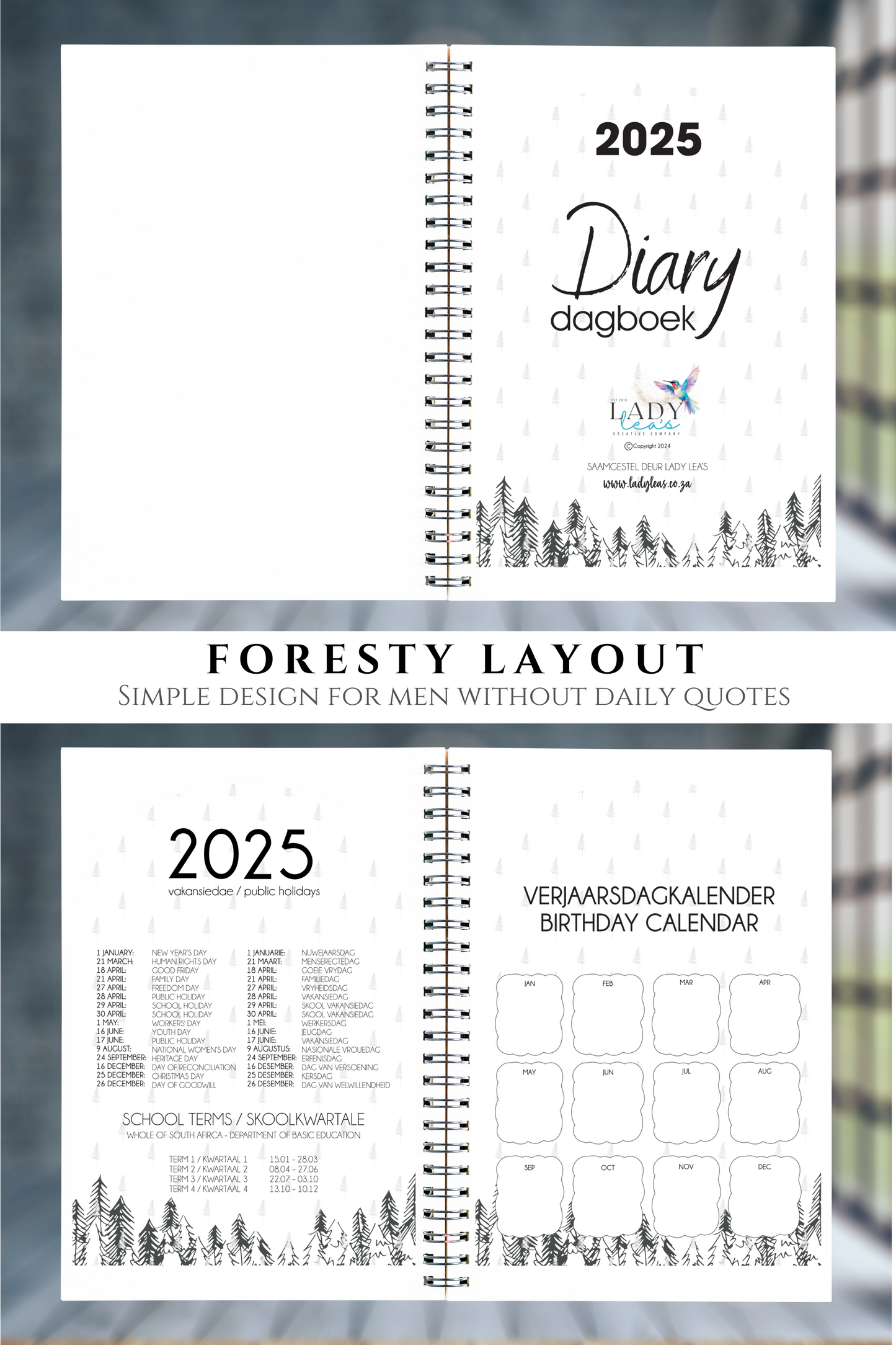 FLORAL LION DIARY 2025