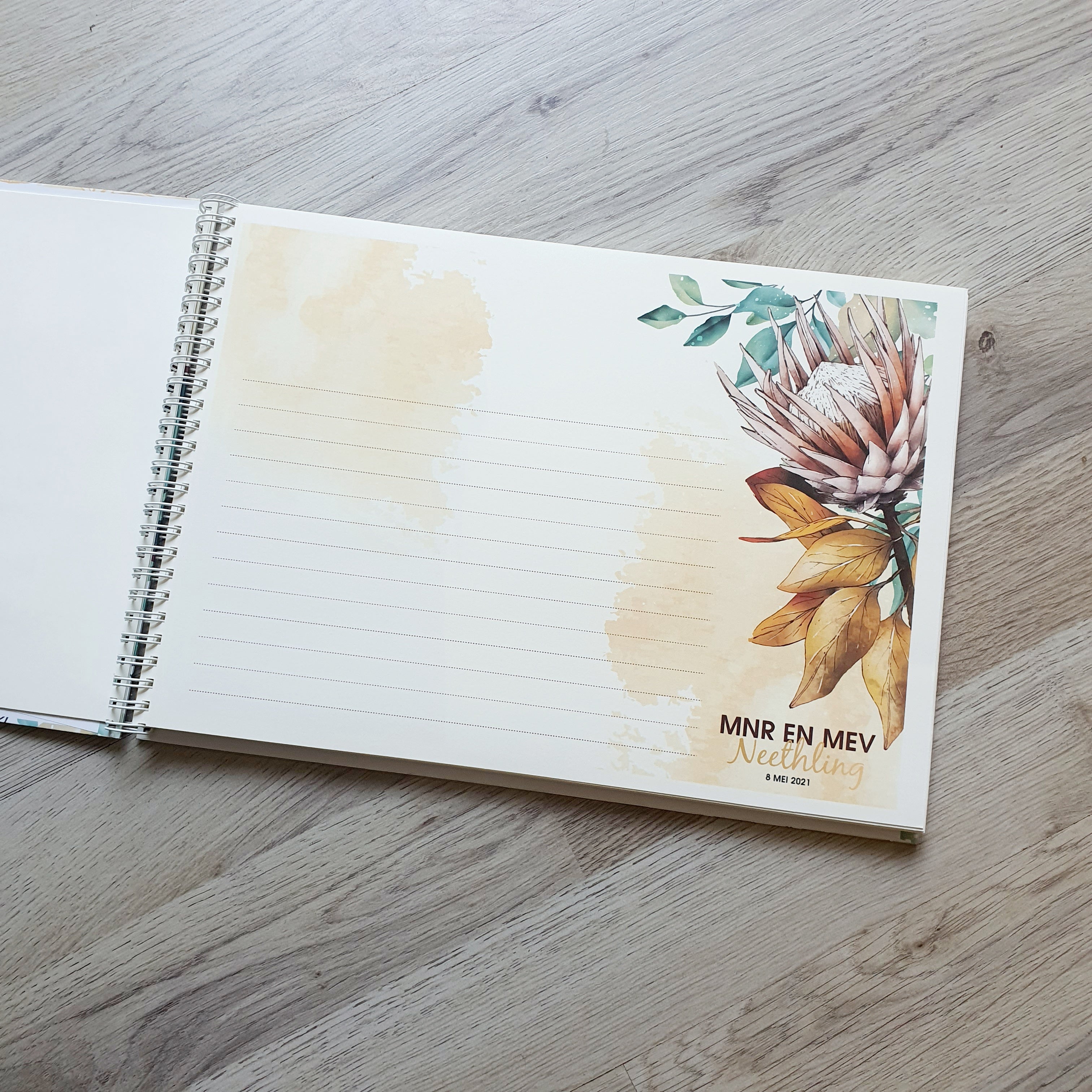 RUSTIC PROTEA  WEDDING GUESTBOOK