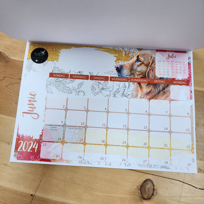 FLORAL LABRADOR DESKPAD