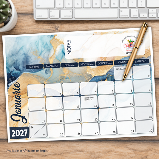 BLUE MARBLE DESKPAD 2027