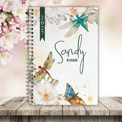 Custom cover diary  with Dragonflies 2027 Diary