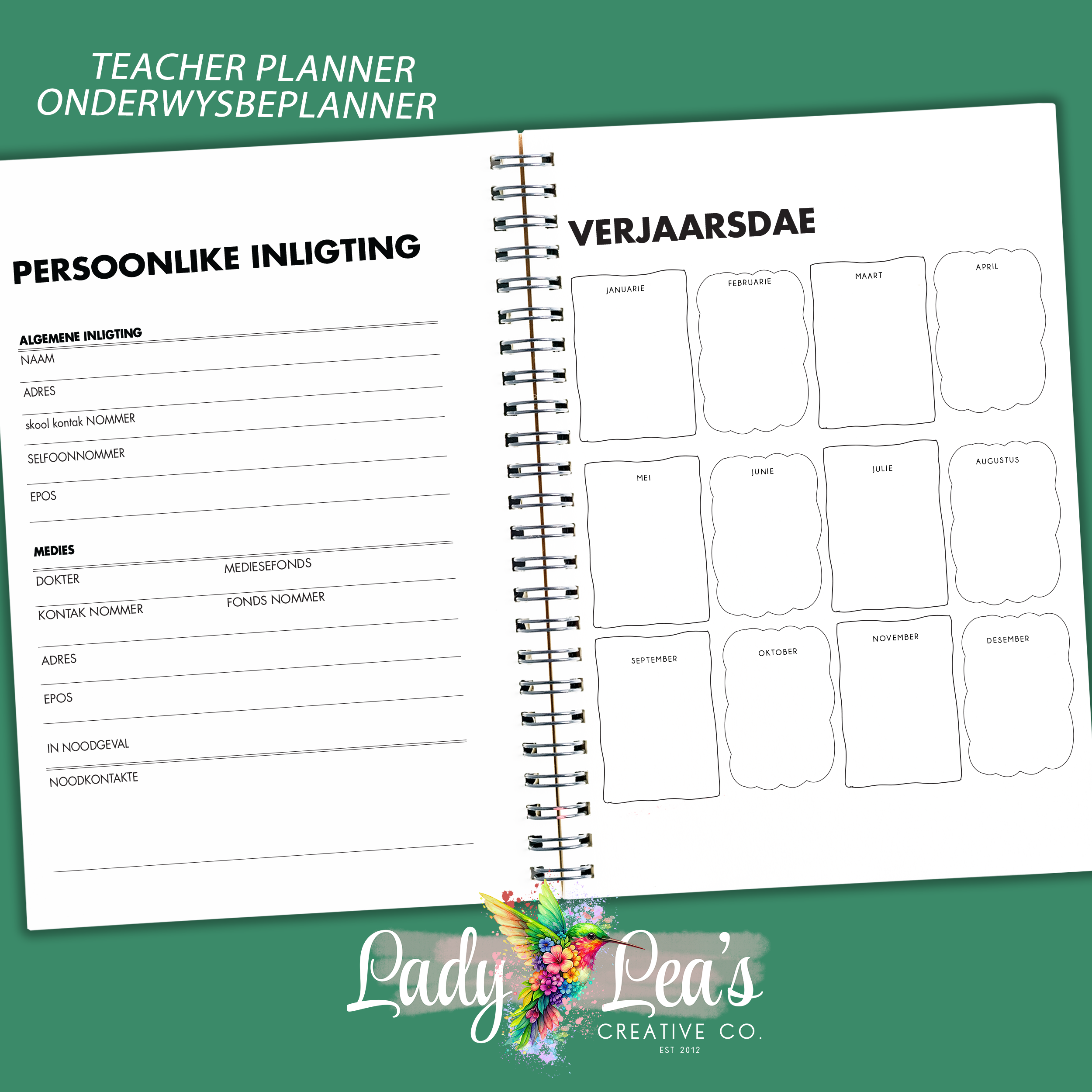 YORKIE GOLDEN TEACHER PLANNER 2027