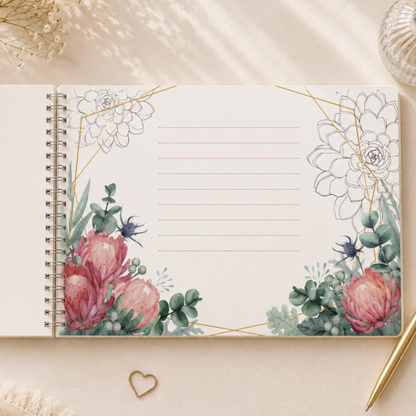 PROTEA SUCCULENT WEDDING GUESTBOOK