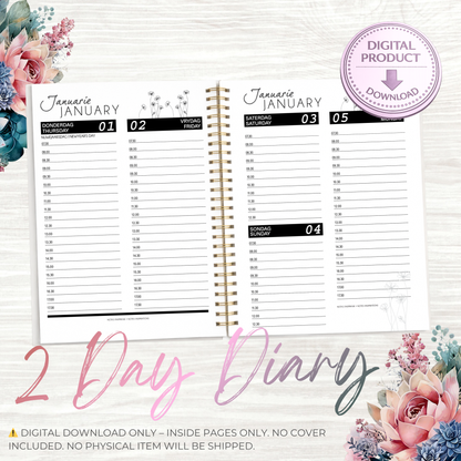 2 DAY DIARY (LADIES) _ DIGITAL DOWNLOAD
