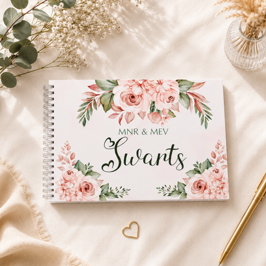 PINK ROSE WEDDING GUESTBOOK