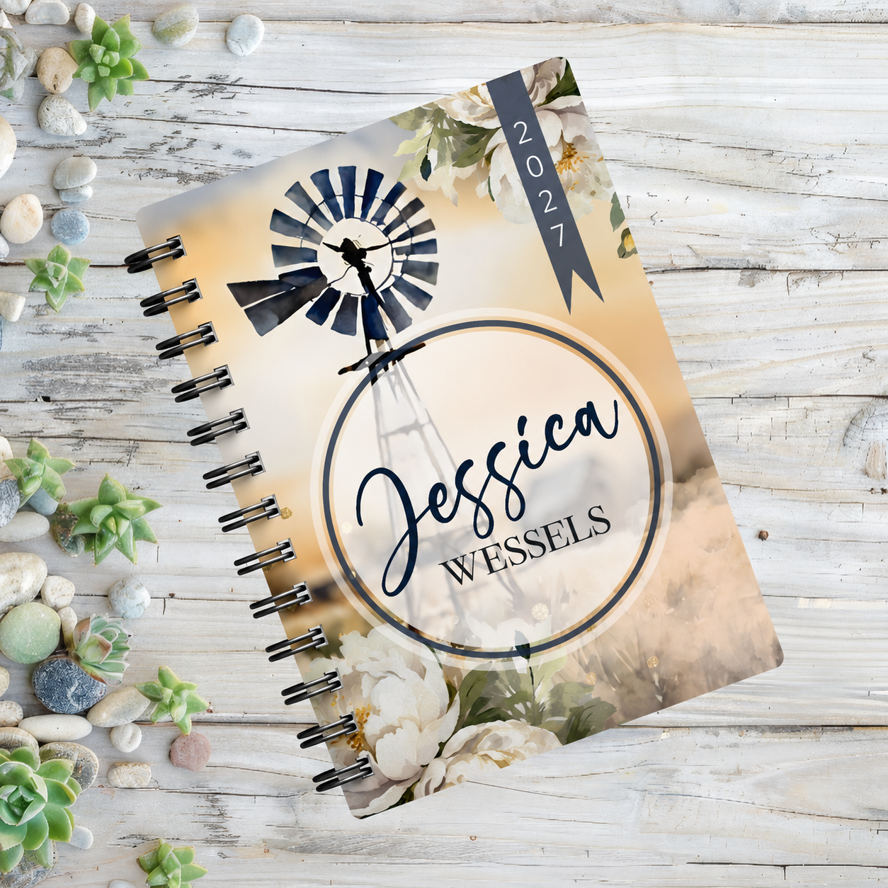 FLORAL WINDPOMP  1 DAY DIARY 2027