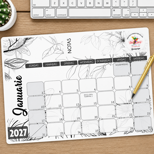 FLORAL COLORING DESKPAD 2027