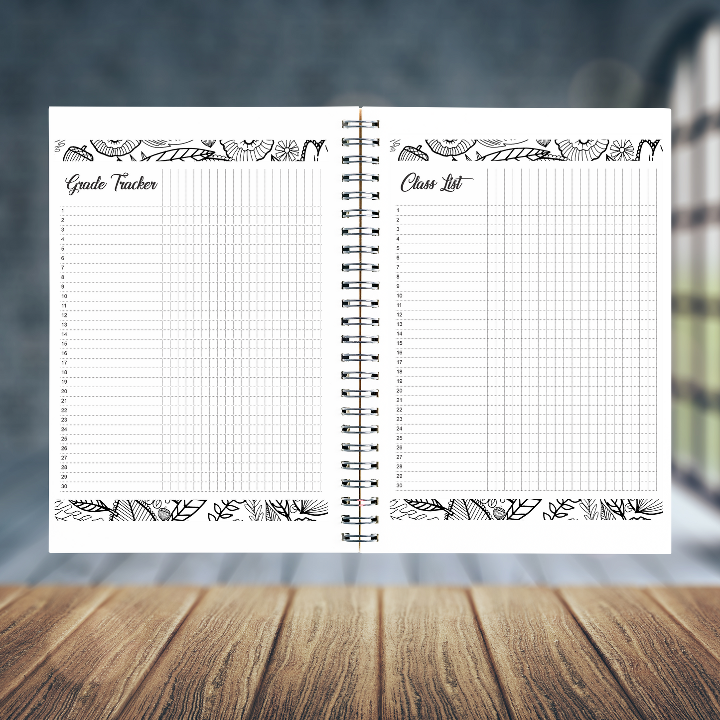 WHITE BLOSSOMS TEACHER PLANNER 2025