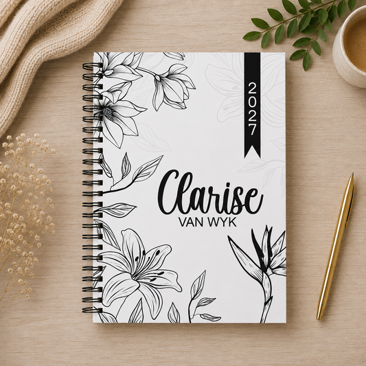 FLORAL COLORING 1 DAY DIARY 2027