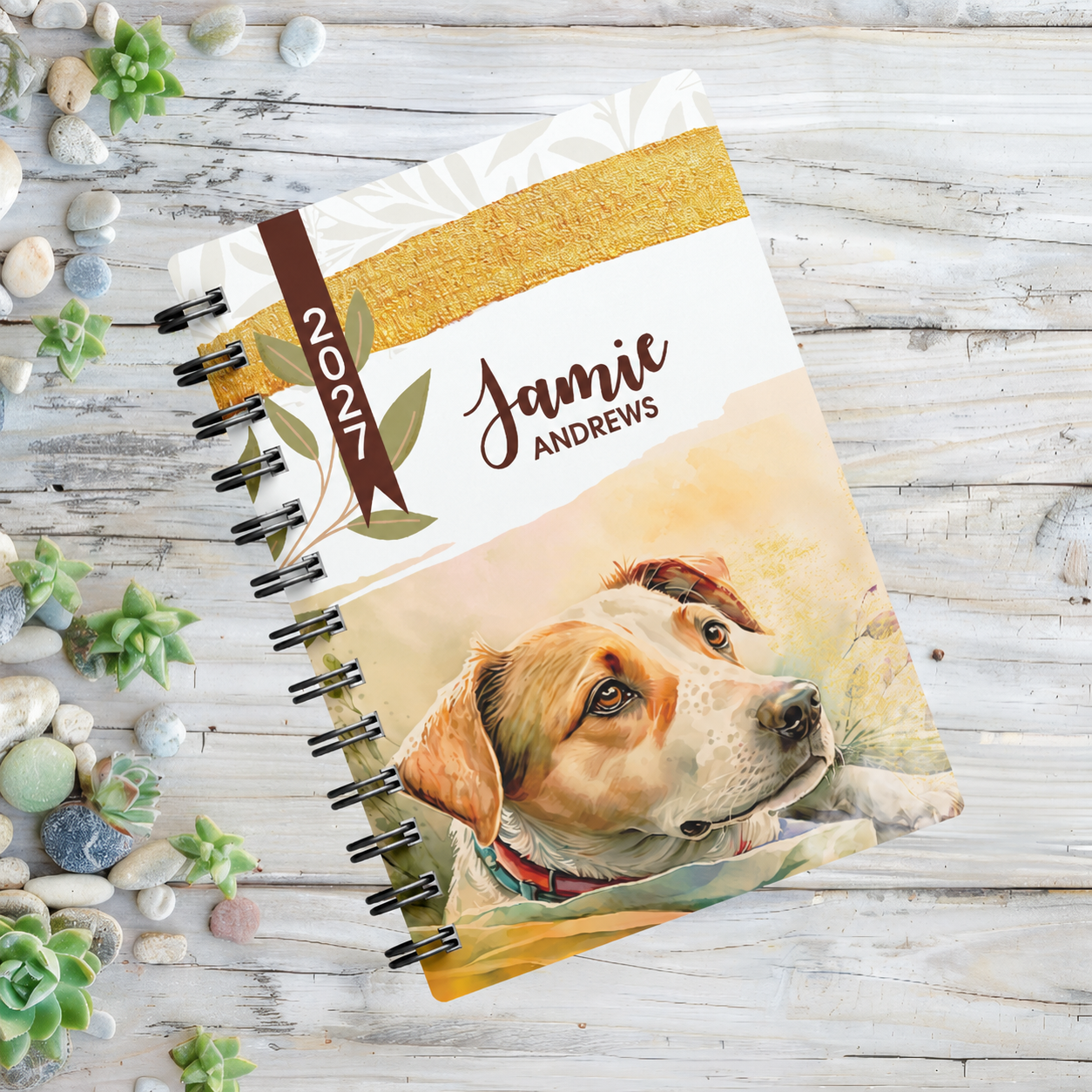 WATERCOLOR JACK RUSSEL 1 DAY DIARY 2027