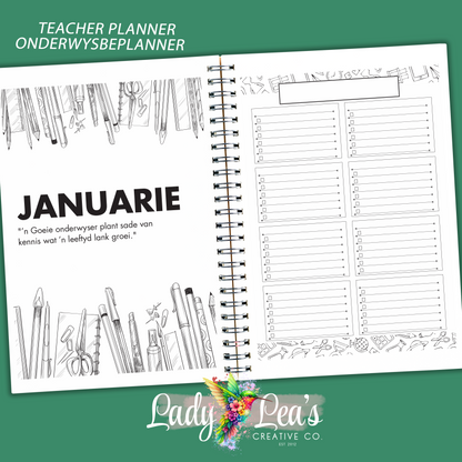 WATERCOLOR JACK RUSSEL TEACHER PLANNER 2027