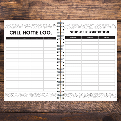 FLORAL LION TEACHER PLANNER 2026