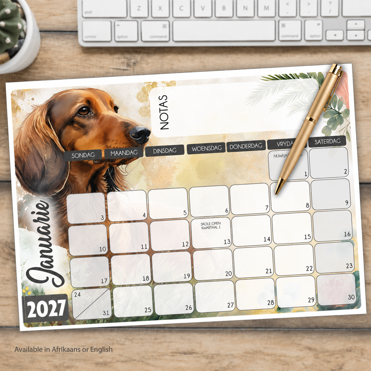 BROWN DUSCHAND DESKPAD 2027