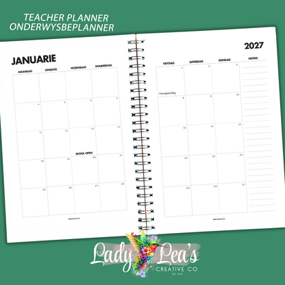 WATERCOLOR JACK RUSSEL TEACHER PLANNER 2027