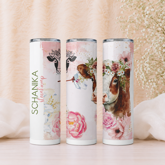 FLORAL CALF SKINNY TUMBLER